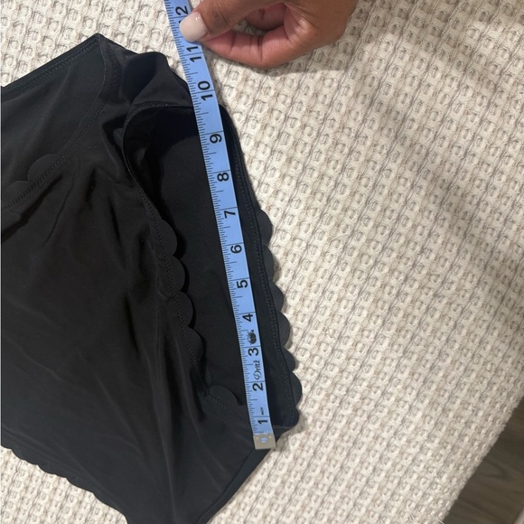 NWOT J. Crew Black Scalloped High-Waisted Bikini Bottom - Picture 8 of 9